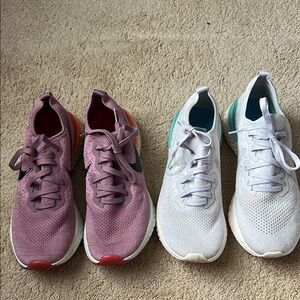 Nike Purple and White Sneakers Classic Style